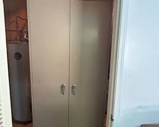 Metal cabinet. 5 Shelf. Price 75.00 . Has key and locks . Location garage.