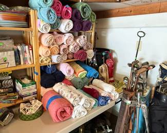 Vintage Towels, Vintage Golf Clubs