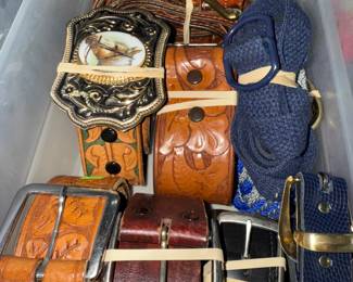 Tooled Leather Belts