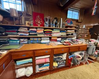 Vintage Fabric and Sewing Notions
