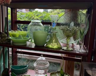 Vintage Uranium Glass, Vintage Jadeite