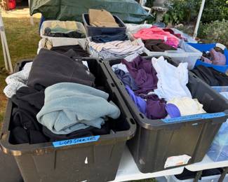 Bins of Women's Clothing - Mostly Size Large - 2x