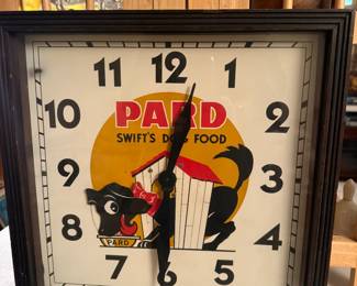 Vintage Pard Swift's Dog Food Clock - not working