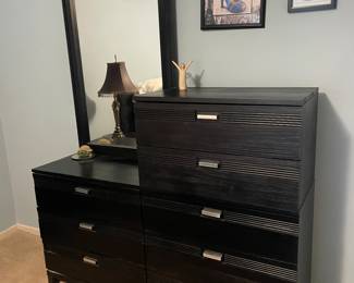 Gardenia Black Dresser and mirror