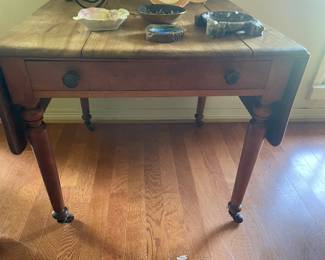 Drop down antique table