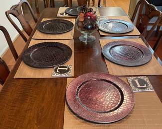 Formal Dining table with Queen Anne Tapestry Chairs