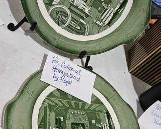 VINTAGE COLONIAL HOMESTEAD PLATES