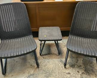 CHAIRS AND SMALL TABLE