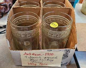 ANTIQUE 1910 RARE DRINKING GLASSES