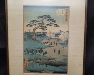 Vintage Japanese woodblock print