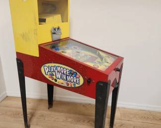 Play More Win More bubble gum arcade game dispenser