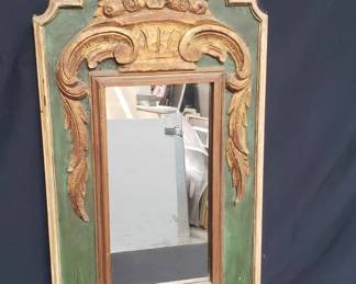 Vintage hand painted gilt mirror