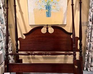 Mahogany four post bed
