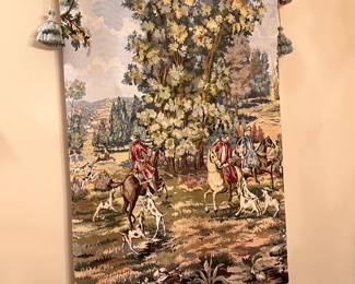 Tapestry depicting a hunt scene