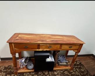 Solid wood console $50