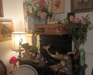 Lots of Unique Vintage decor and art.