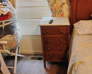 ANTIQUE MARBLE TOP NIGHT STAND