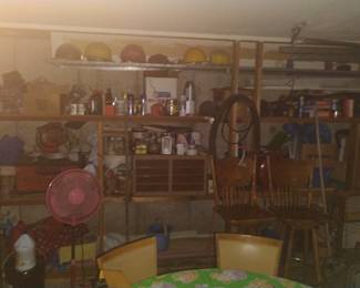 ALL TYPES OF GARAGE ITEMS IN LOWER GARAGE
