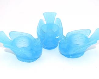 Degenhart art glass open salt cellars