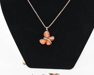 butterfly barrette, butterfly pendant, and butterfly pendant with chain