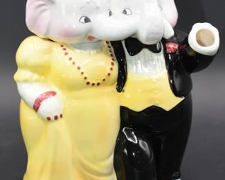 elephants in formal wear teapot