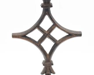 single wrought iron candlestick
