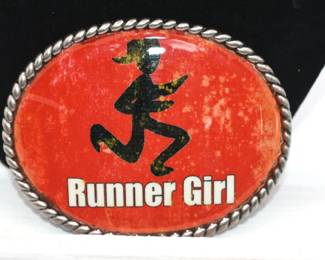 Runner Girl belt buckle