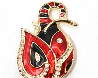 jeweled and enameled elephant brooch