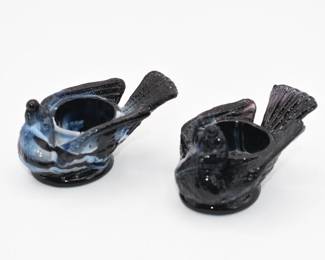 Degenhart art glass open salt cellars