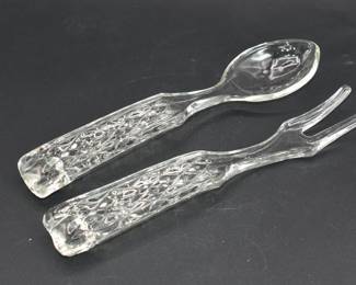 glass fork and spoon
