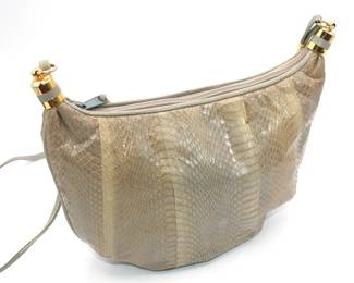 Clemente faux snake skin purse