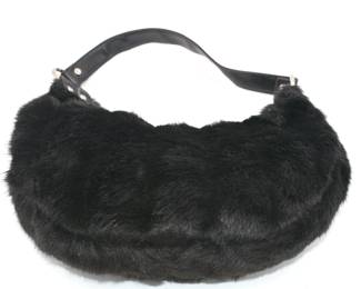 Fashion Express black faux fur purse