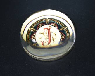 Punch Studio letter "J" paperweight