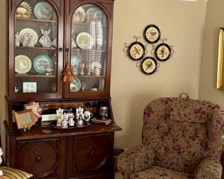 Beautiful walnut secretary bookcase, been in the family for generations.
