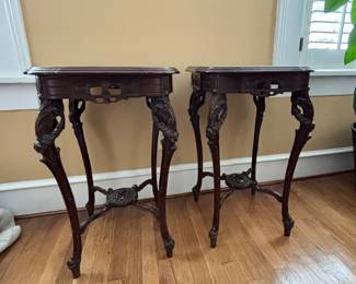 Wonderful first half 20th century stands, unusual detail and style