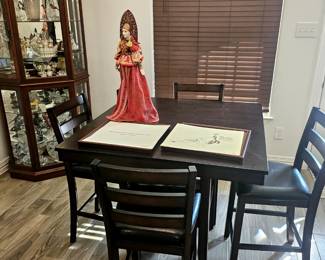 Dining table and chairs