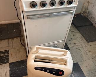 Dehumidifier, apartment size gas stove