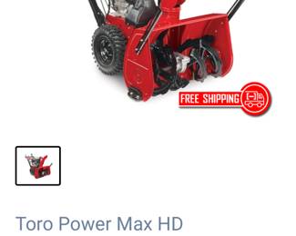 Commercial snowblower- excellent condition. Stock photo.