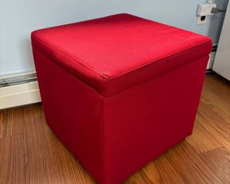 Red Storage Ottoman