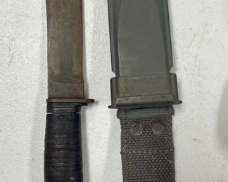 WWII US Navy MK1 fighting knife with sheath