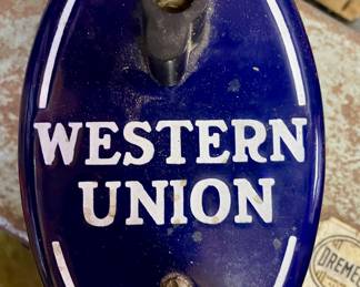 porcelain Western Union call box