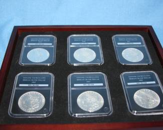 Walking Liberty Morgan Silver Dollars