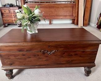 Truly a versatile utilitarian piece -- coffee table to holding linens or daily use blankets as well!