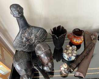 AMAZING COLLECTION OF AFRICAN WOODEN CARVINGS