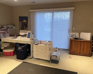 This Baby Lock embroidery and more had NEVER been used. It was delivered and set up and the lady of the house was sadly no longer able to manage or enjoy.