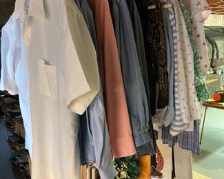 Hundreds of pieces of vintage women’s clothing.