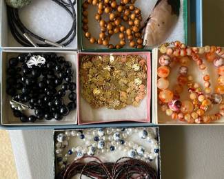 Large collection of costume jewelry.