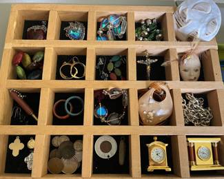 Large collection of costume jewelry.