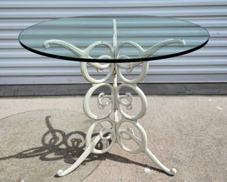 Iron Stand with Glass Top