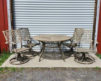 Swivel Rocking Chairs and Table